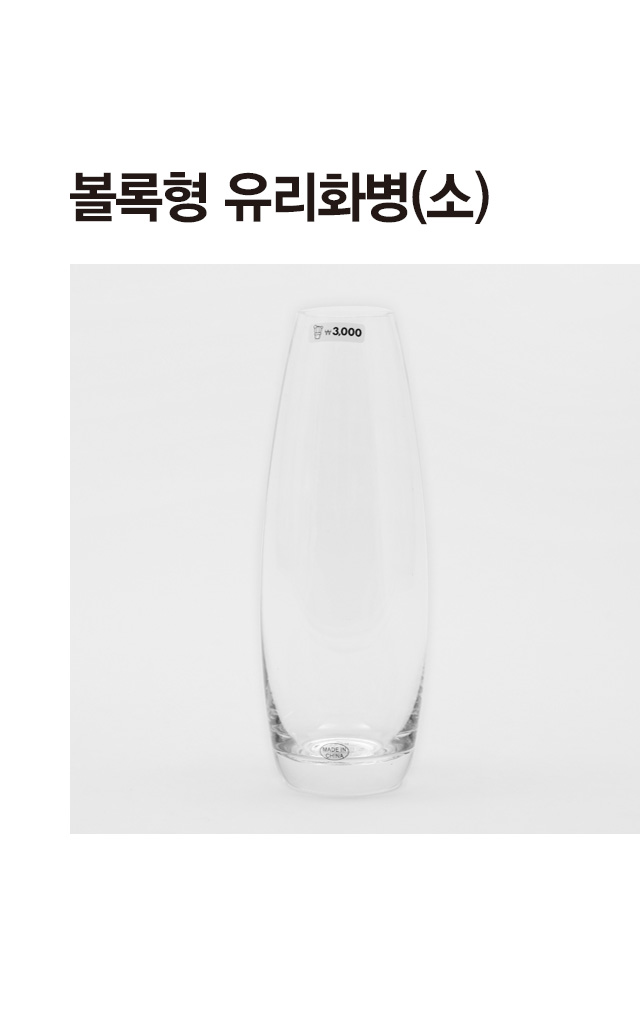 볼록형 유리 화병 소