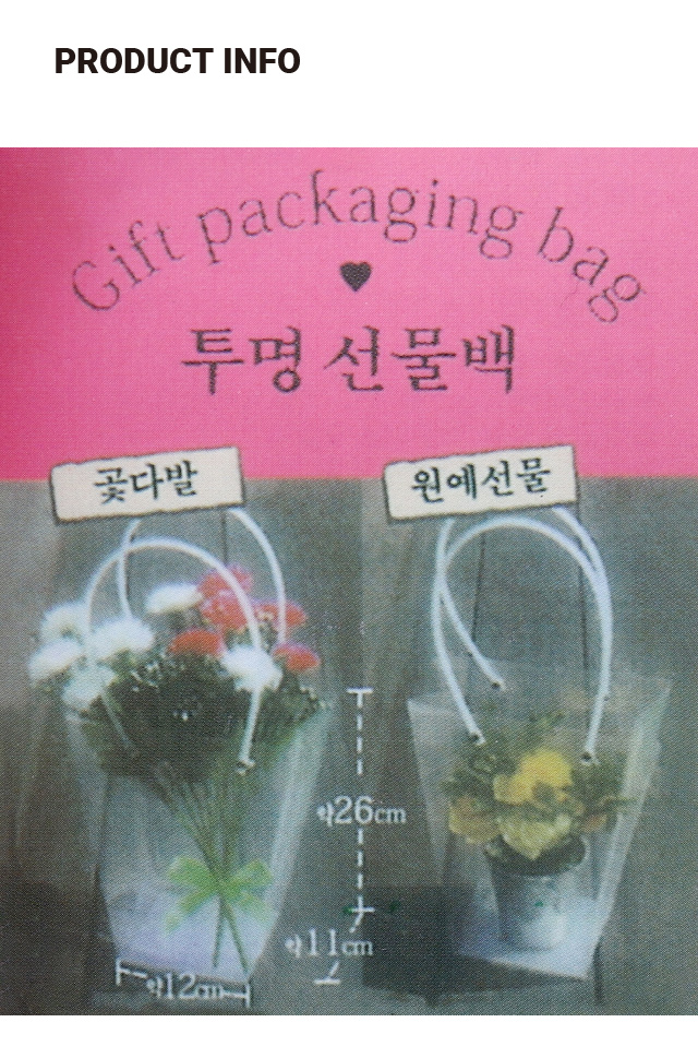 위넓은형 투명 선물백