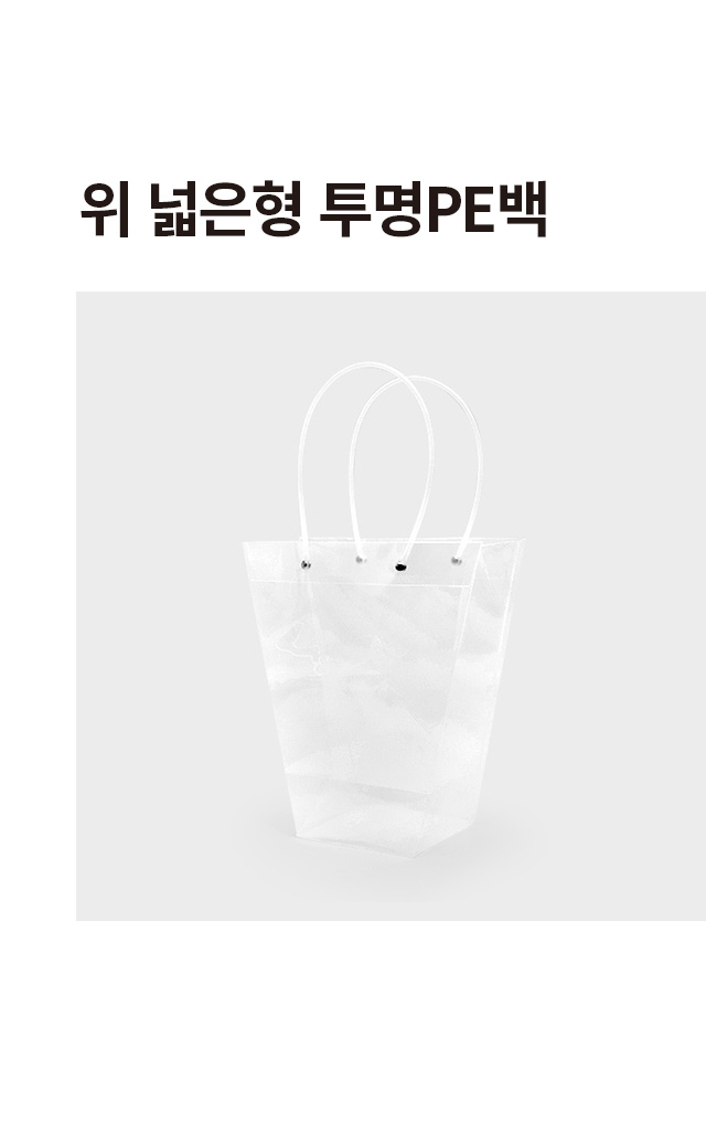 위넓은형 투명 선물백
