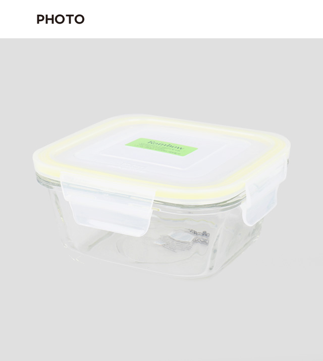 Стеклянный квадратный контейнер Rainbow M