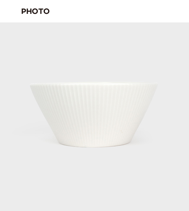 순백 라인 대접 13.5 cm