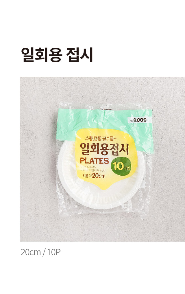 일회용 접시 20cm 10개입