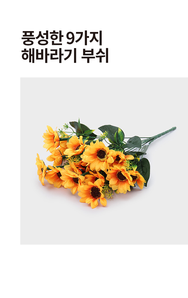 풍성한 9가지 해바라기 부쉬
