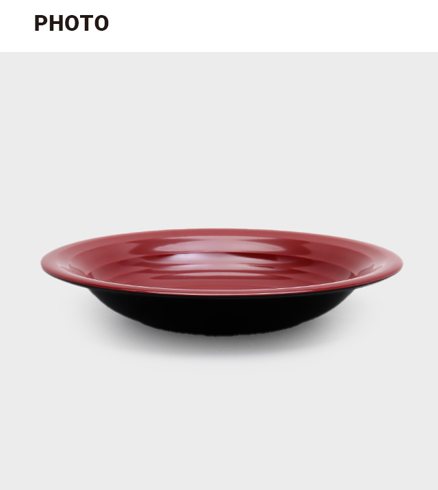 투톤 멜라민 일식 접시 20 cm