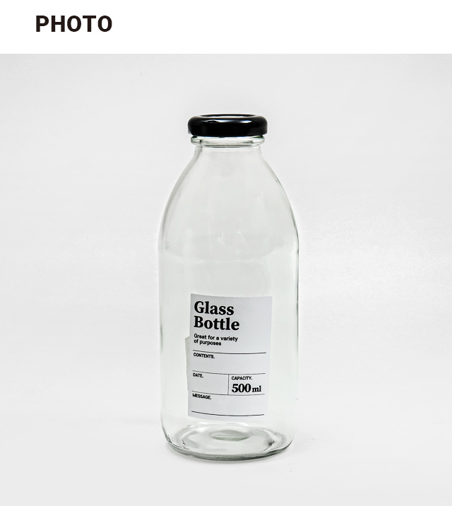 다용도 둥근형 유리병 500ml