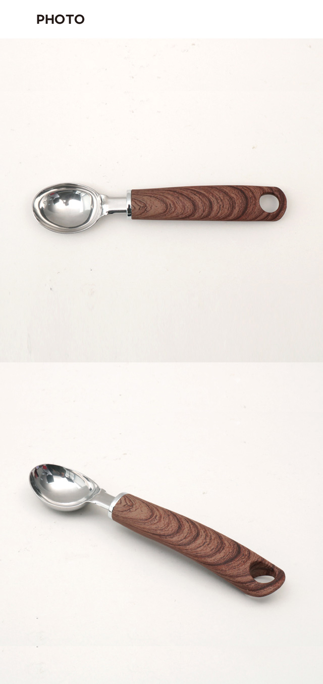 Ложка для мороженого Wood Feel из нерж. стали