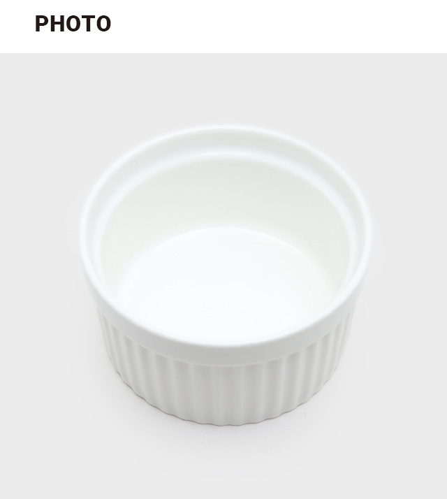 화이트 양각 일자형 종지 8 cm