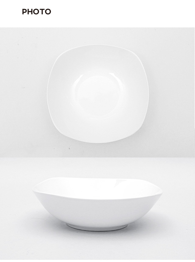 Квадратная пиала Milky White