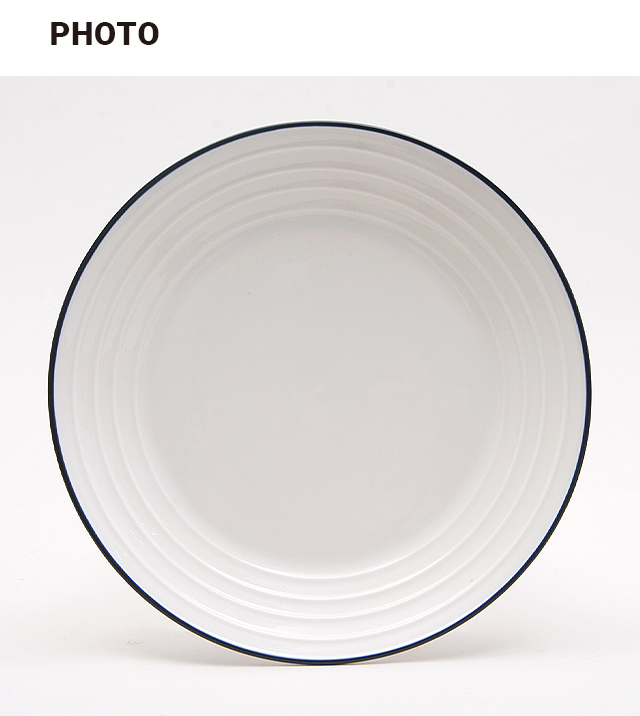 뉴본 양각 블루 라인 접시 20 cm