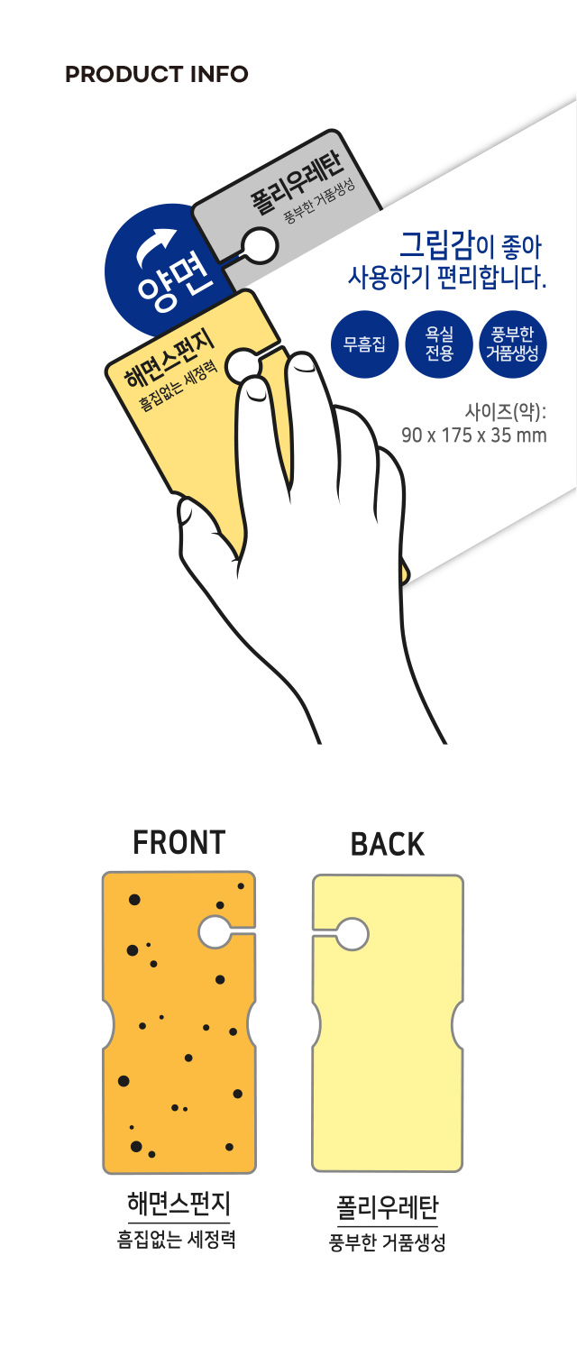 해면타입 청소용 스펀지