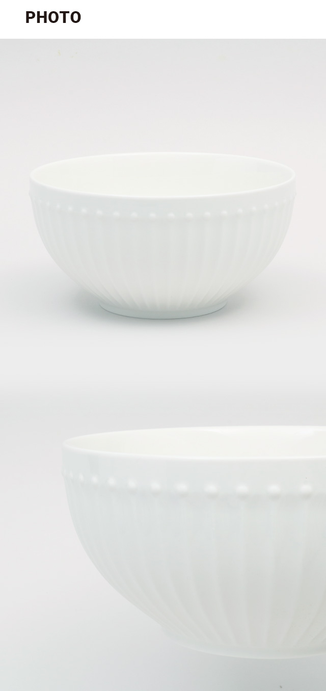 뉴본 양각 테두리 면기 17.5 cm