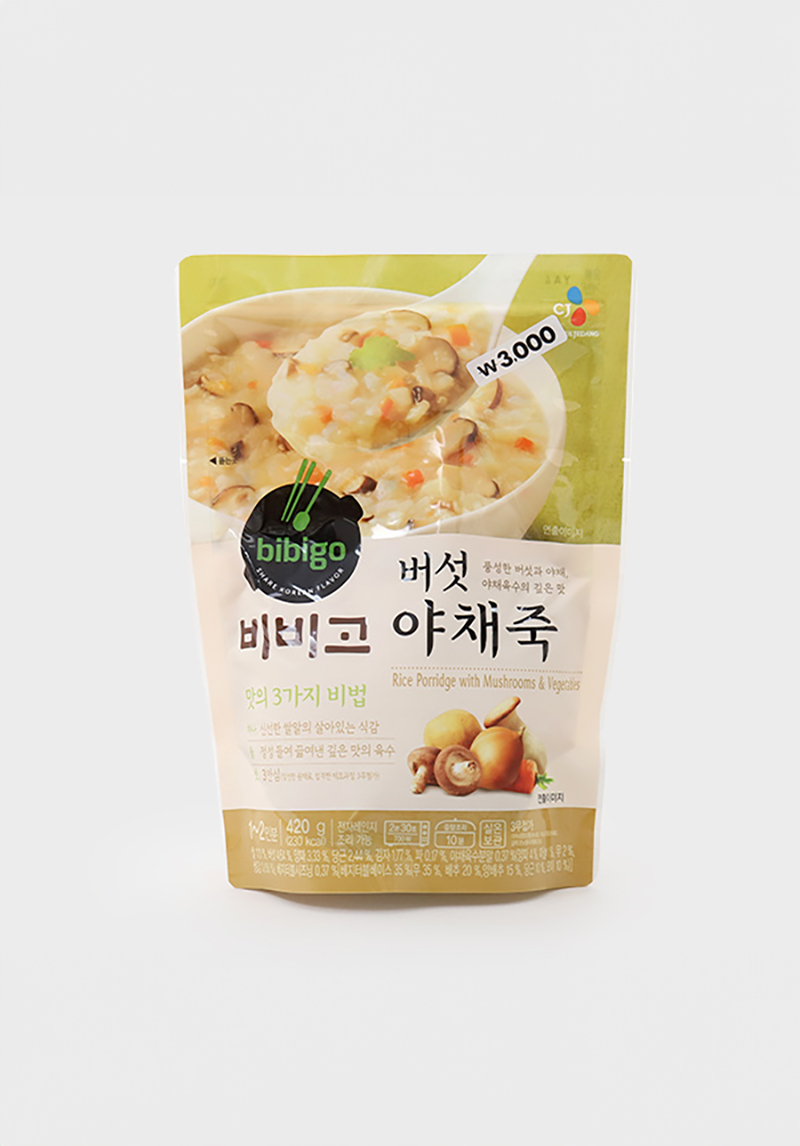 다이소 CJ햇반소프트밀버섯야채죽(420 g)상온