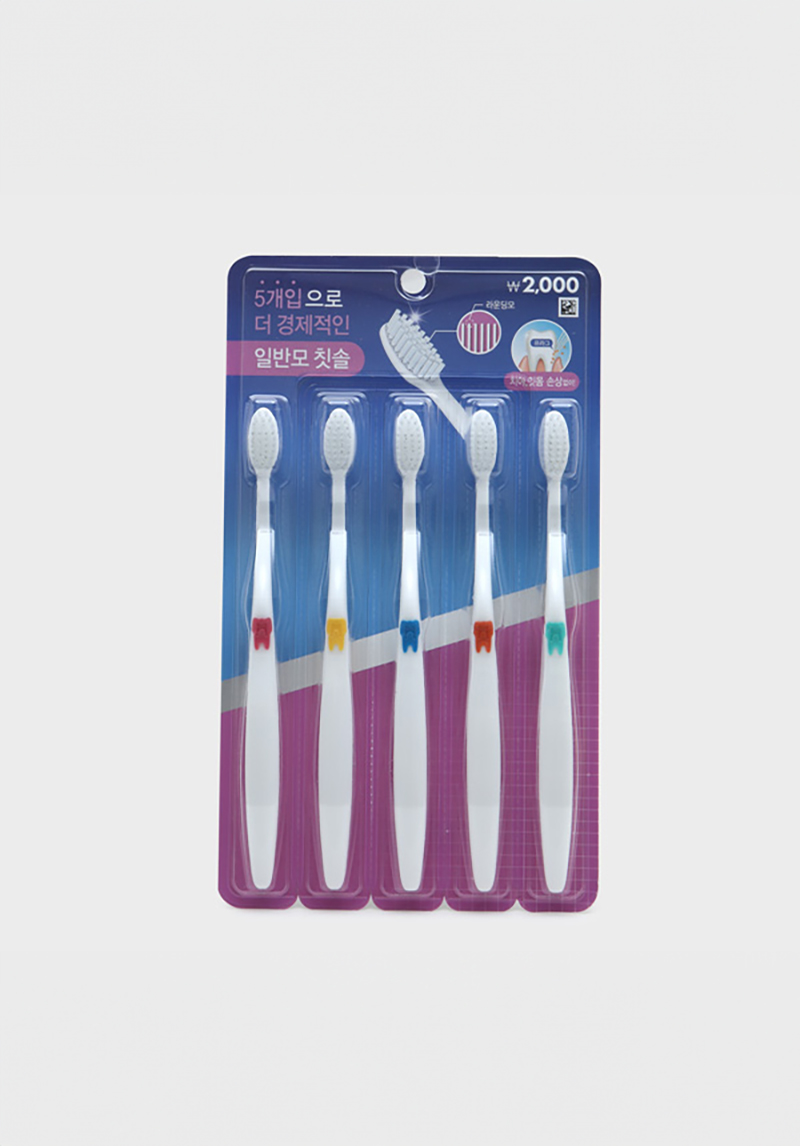 일반모 칫솔 5개입