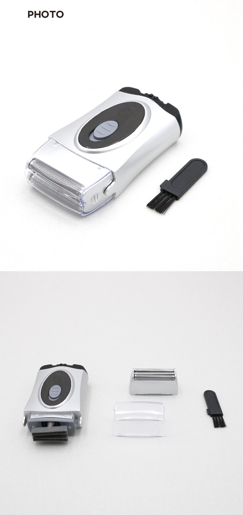 건전지식 휴대용 방수 면도기

초소형 사이즈로 휴대가 간편하며 강력한 파워와 방수기능으로 사용이 가능합니다. 초소형 사이즈 건전지 강력한 파워 작동방식 100% 방수가 청소용 브러쉬 포함 AA건전지 x2(별도판매) 건전지는 다이소 매장에서 구입할 수 있습니다.

생활방수 기능과 초정밀 면도날이 슬라이드식 ON / OFF 스위치 청소용 브러쉬 포함 얇게 설계된 면도망과 함께 당신의 피부에 알맞게 밀착되어 긴수염, 짧은 수염을 정밀하게 제모해 드립니다. 언제 어디서나 간편하게! 강력한 모터 / 월등한 회전력 / 9cm 뛰어난 절삭력! 부드럽고 섬세한 이중 면도날 생활방수를 위한 고무링 적용 5cm 슬라이드식 ON / OFF 스위치 가볍게 돌려서 건전지 넣는 방식 코드가 필요없는 건전지 작동방식 등을 캡을 탈거후 청소가능

SIZE 9cm 5cm사용시 주의사항

· 화기, 습기에 취약하오니 주의해 주십시오. · 보관시 제품의 물기를 모두 제거하여 건조된 상태에서 보관해주세요. · 제품을 떨어뜨리거나 강한 충격을 줄 경우 파손, 고장의 원인이 될 수 있습니다. ·제품을 임의로 분해하지 마십시오.· 전지가 소모되면 제품이 강도가 약해지며 느려지는 현상이 나타날 수 있습니다. 그런 경우 건전지를 교체하여 사용하십시오. ·어린 아이의 손이 닿지 않는 곳에서 사용, 보관해 주십시오. ·본래 용도 외 사용을 금합니다.

AA일카라인 건전지는 별매입니다. 알카라인 건전지 사용을 권장합니다. 사용전지 AA + x2개 알카라인 AA건전지는 다이소 매장에서 구입 가능합니다. 세척용 브러쉬 면도기 보호캡 포함

상호(주)아성에이치엠피 제조년월:2018.09 품번:101 7114 품명:면도기(방수) 제조자/국가:NINGOC&C INDUSTRIES CO.LTD. /중국 기자재명칭(모델명):면도기(방수) (AI-01 7114) (전기용품 및 생활용품 안전관리법에 의한 품질표시) 적합등록번호:R-R-M4-A1-017114 재질:ABS, 스텐레스, 니켈 원산지:중국

수입원(주)아성에이치엠피 서울시 강남구 남부순환로 2748(도곡동) 6층 일부 판매원:(주)아성다이소 서울시 강남구 남부순환로 2748(도곡동) 소비자상담실:판매원과 동일 전화:1522-4400 www.daiso.co.kr 반품및교환장소:구입처 및 판매원 ●본 제품은 공정거래위원회 고시 소비자 분쟁 해결 기준에 의거 교환 또는 보상 받을 수 있습니다. 다이소 인터넷 쇼핑몰 / www.daisomall.co.kr