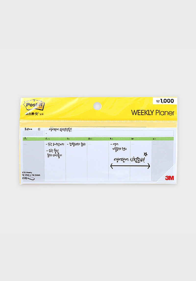 POST-IT 위클리 플래너 25매입