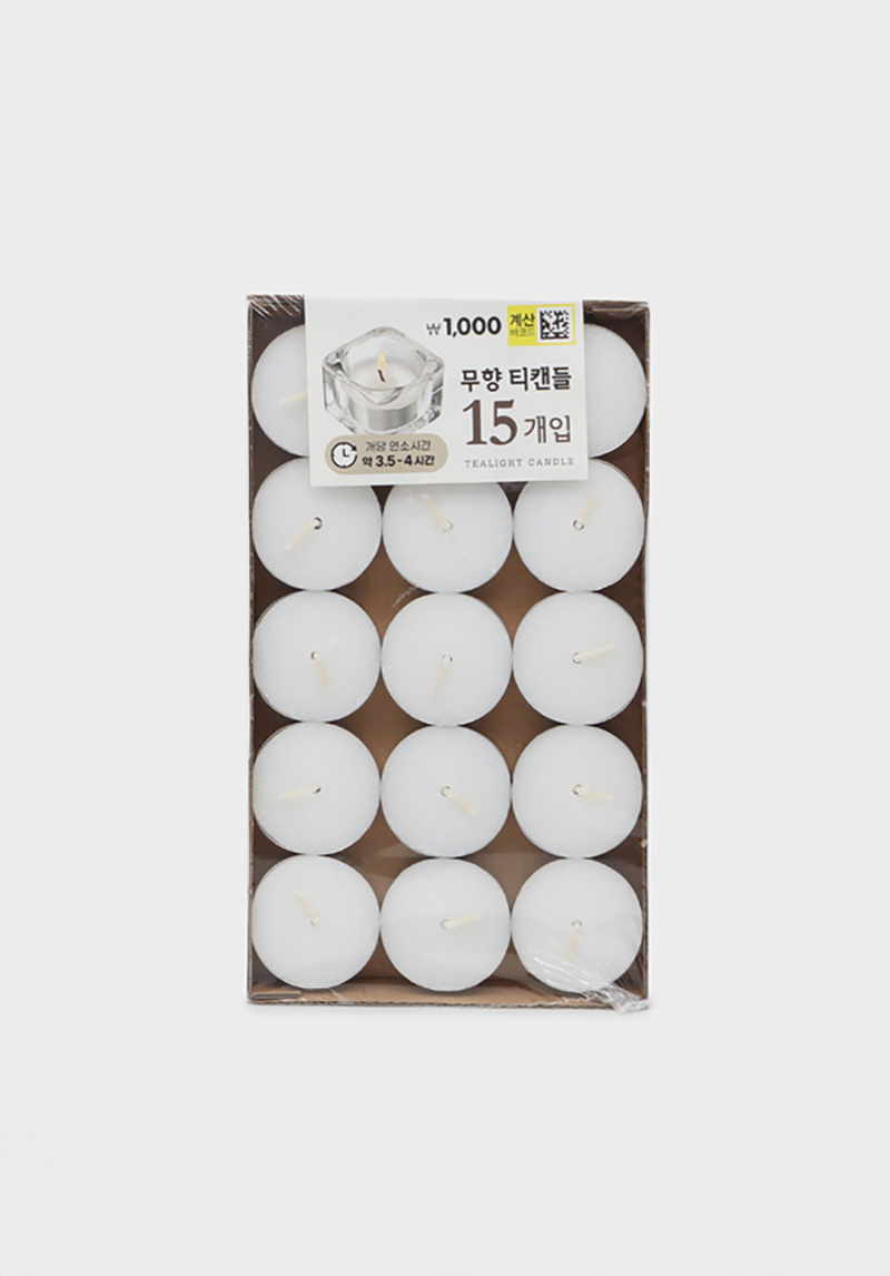무향 화이트 티캔들 15개입
