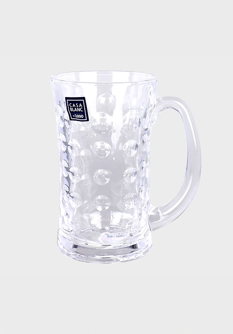 클리어 도트 유리 머그컵 390ml
