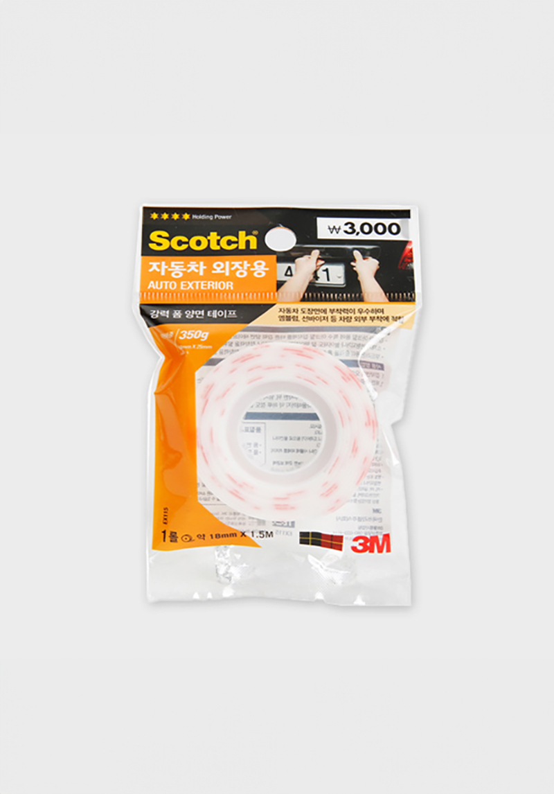 3M 스카치 강력 자동차 외장용 폼 양면테이프 18mmx1.5m