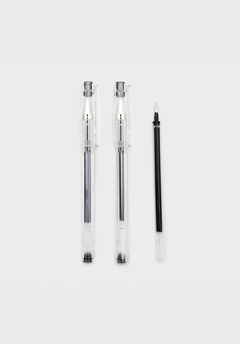 네오테크 펜 2개입 (0.38mm/흑/리필심추가)