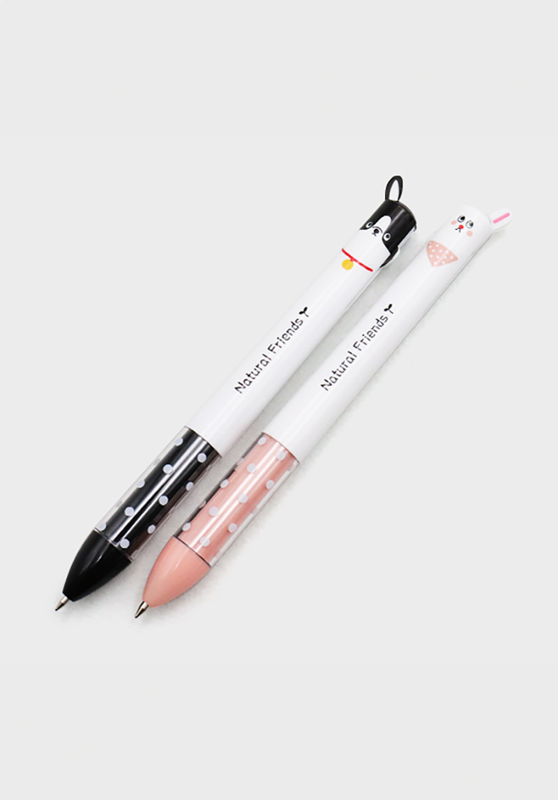 2색 볼펜 2개입 0.5mm