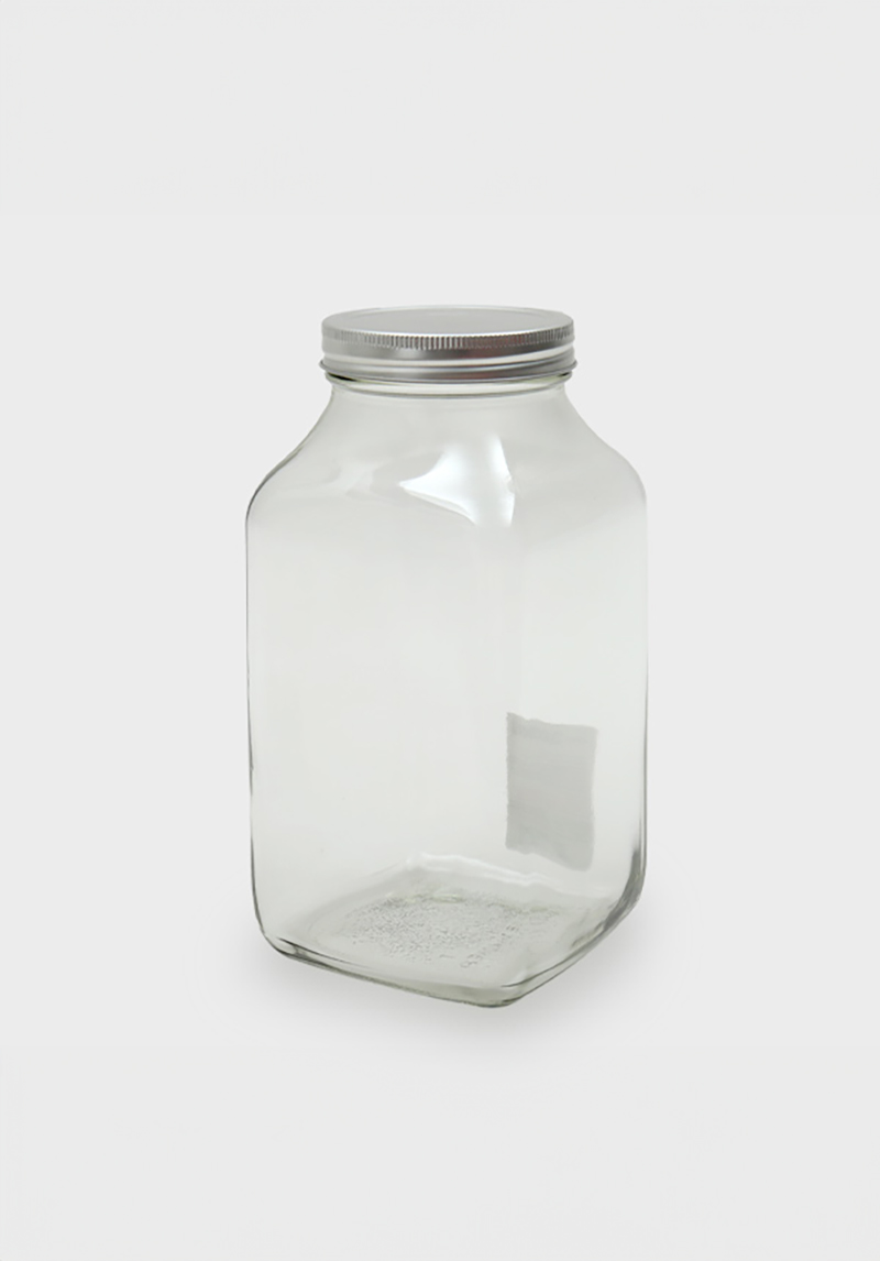 스틸캡 사각 저장 용기 2L