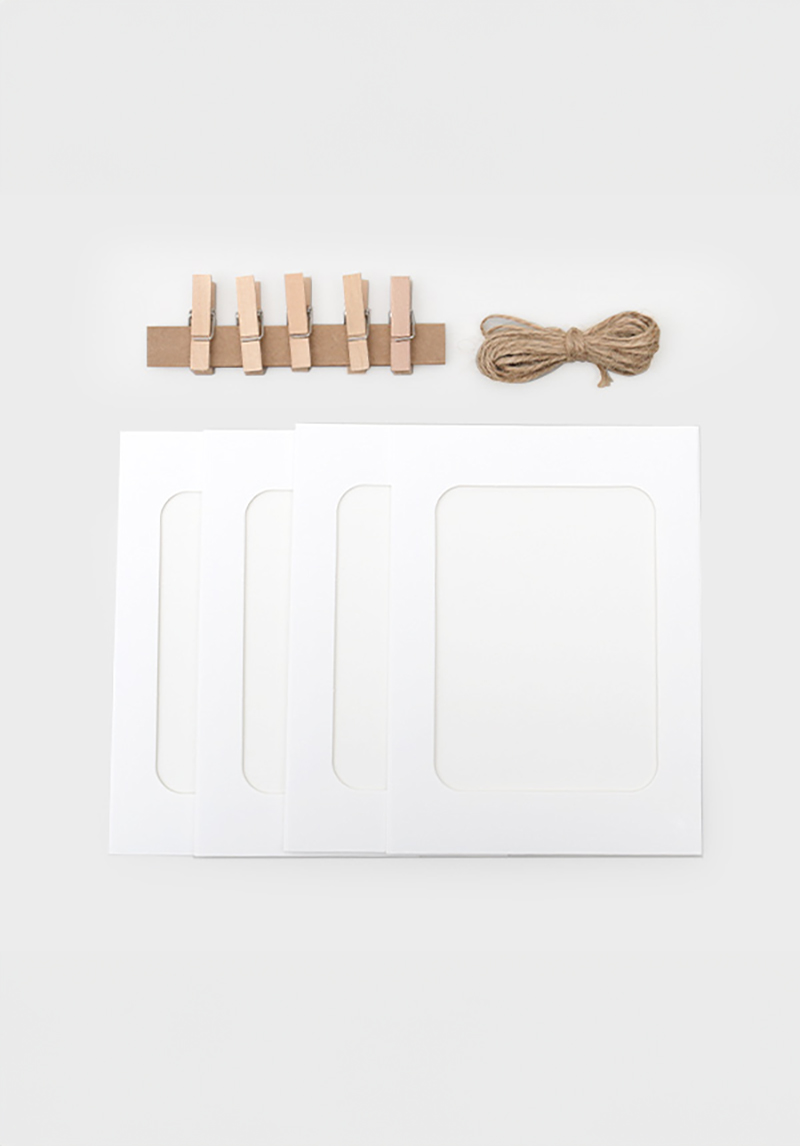 페이퍼 포토 프레임 세트 3.5 X 5 cm 4개입