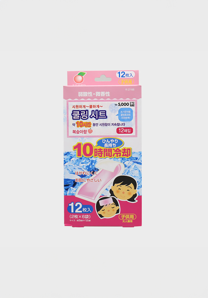 쿨링시트(10시간지속형) 12매입_복숭아향