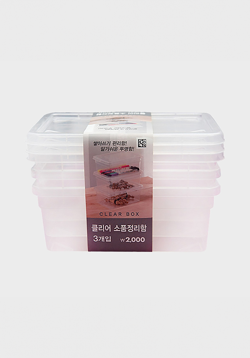 클리어 소품정리함 3개입