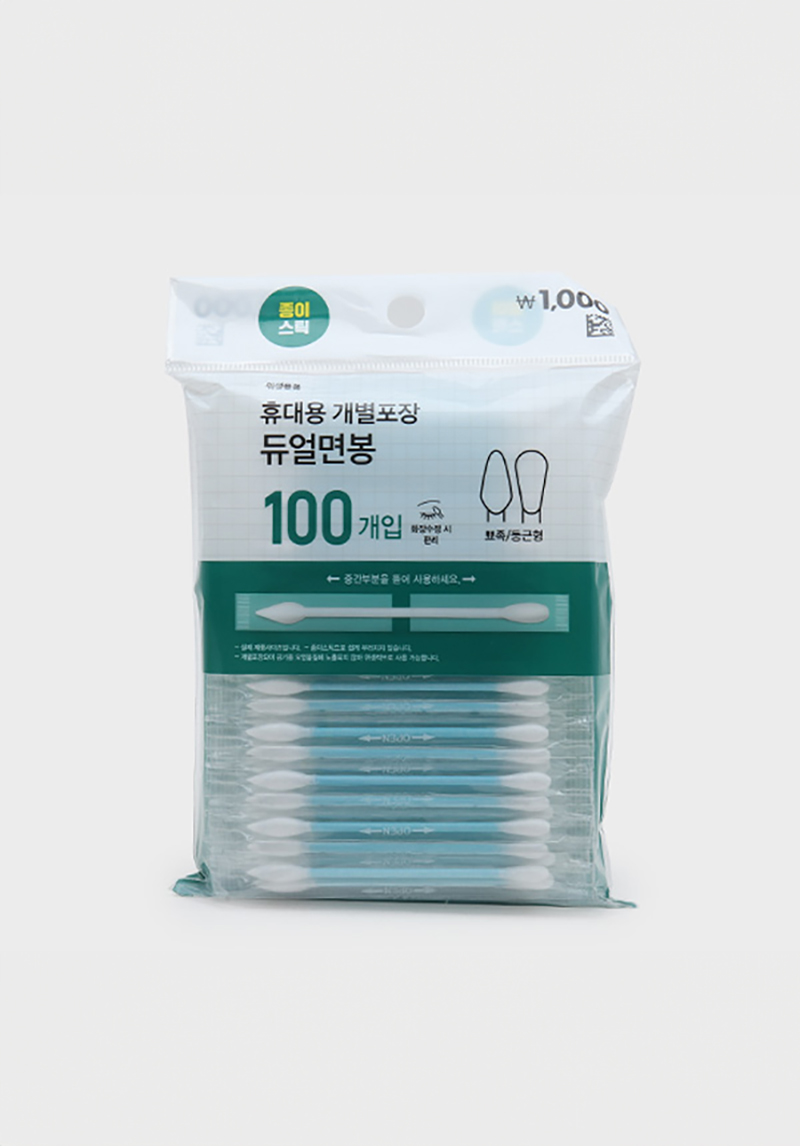 개별포장뾰족화장면봉100P