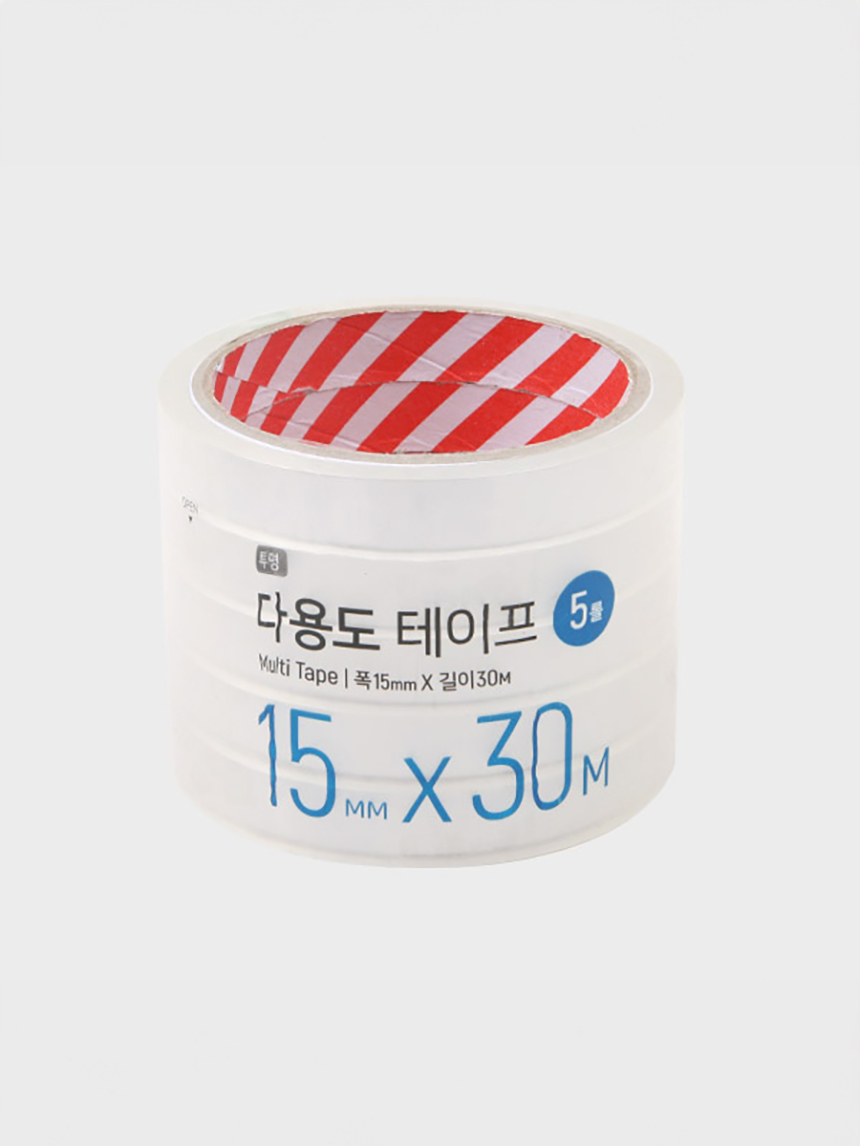 좁은타입투명테이프5PCS(15 mm*30 m)