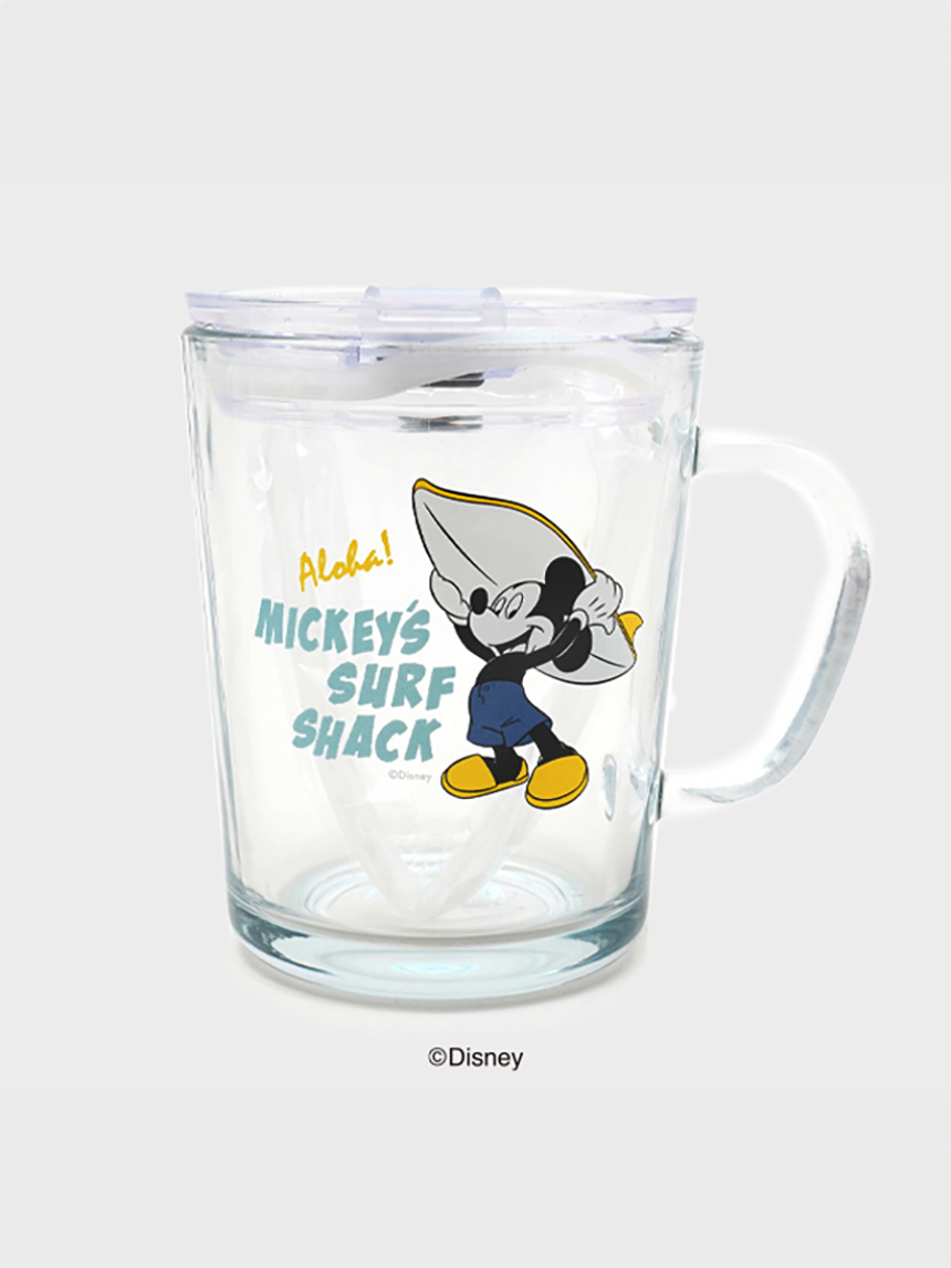디즈니_썸머_손잡이빨대유리컵(약400 ml)