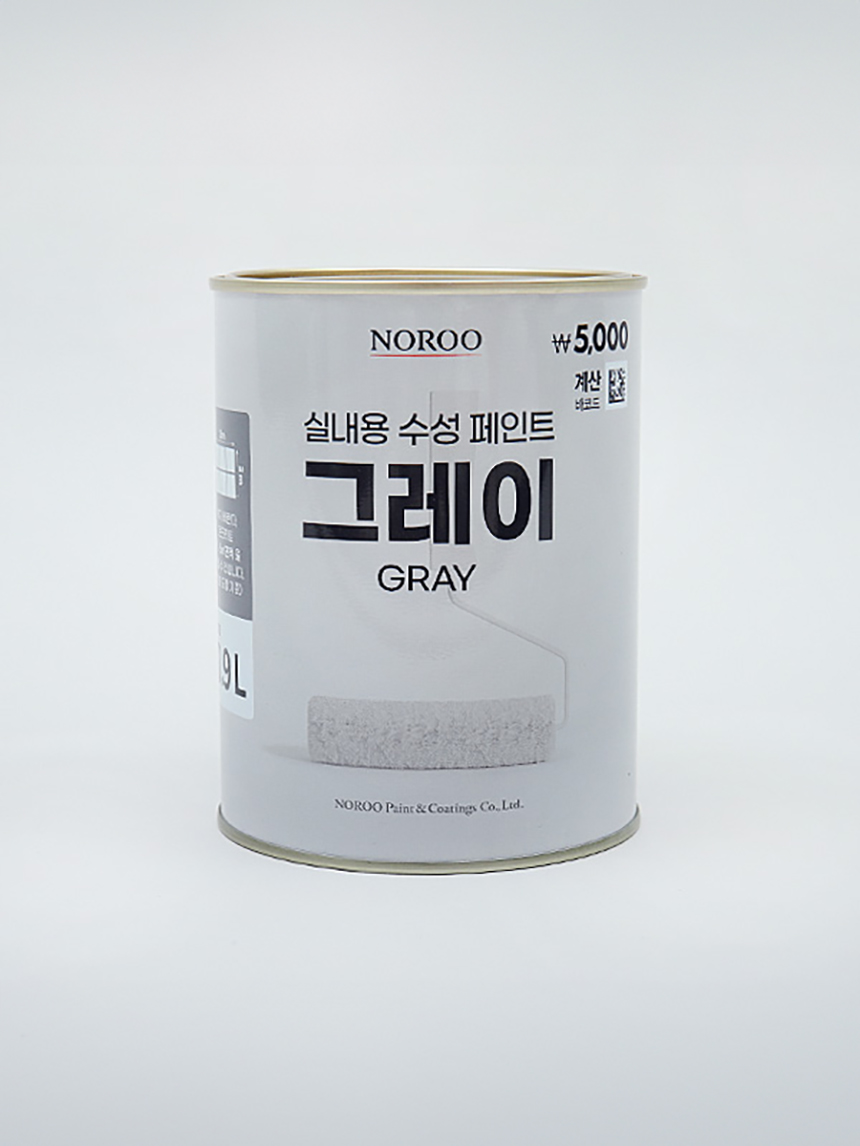 노루 벽면용 페인트 그레이 0.9L