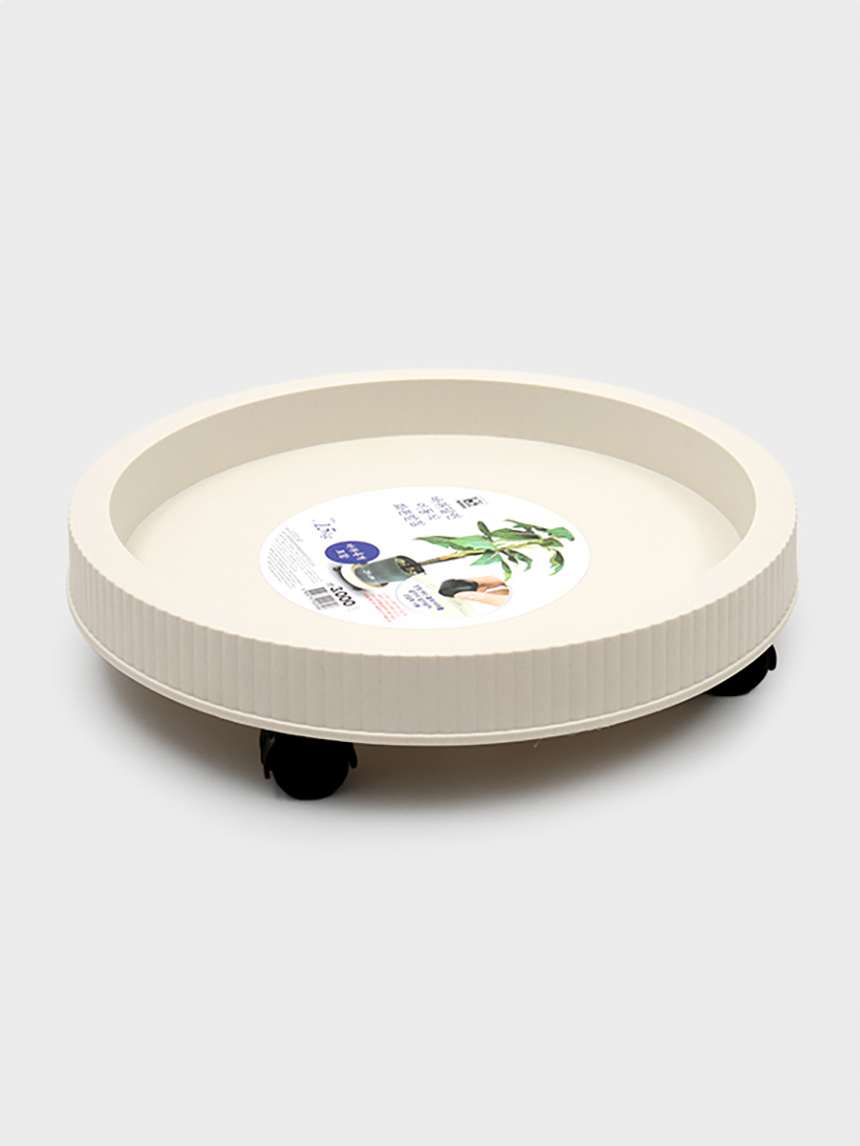 바퀴달린 플라스틱 화분 받침 32 cm