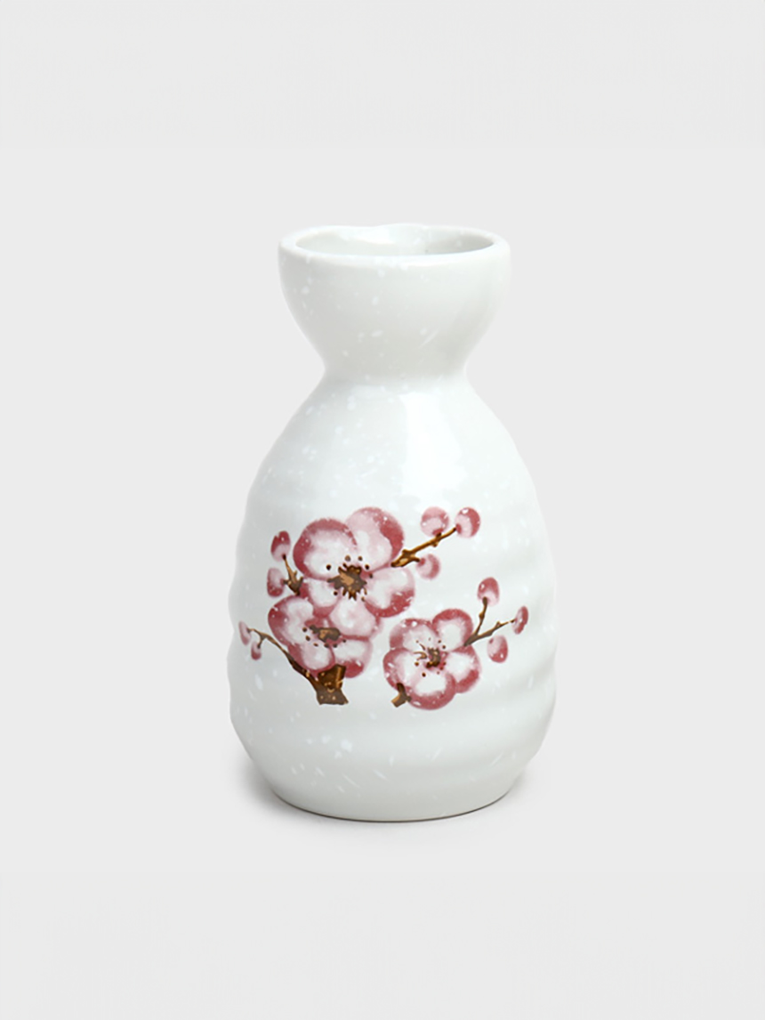 꽃무늬 도기 술병 240ml
