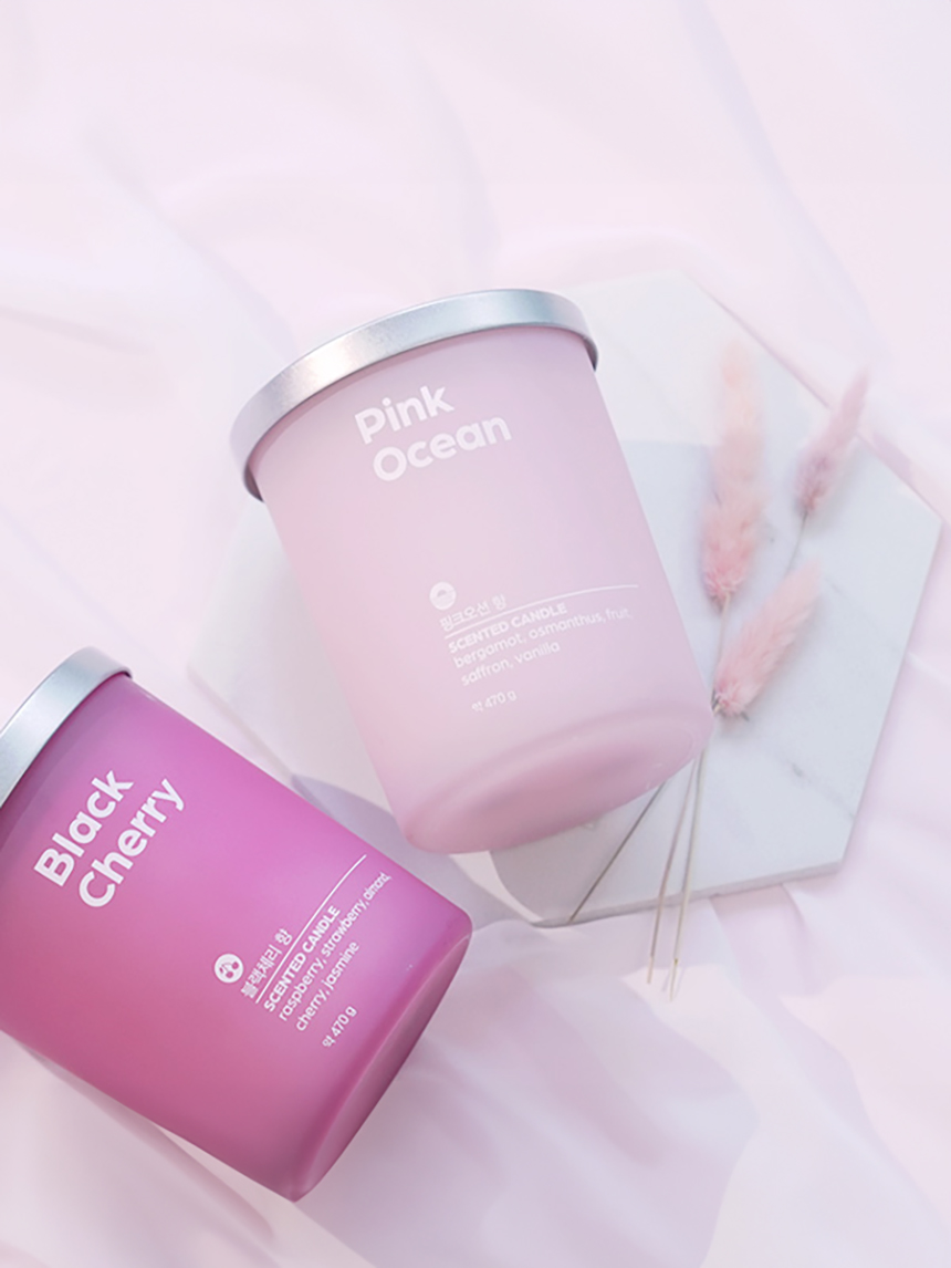 Свеча с металлической крышкой 470 г Pink Ocean