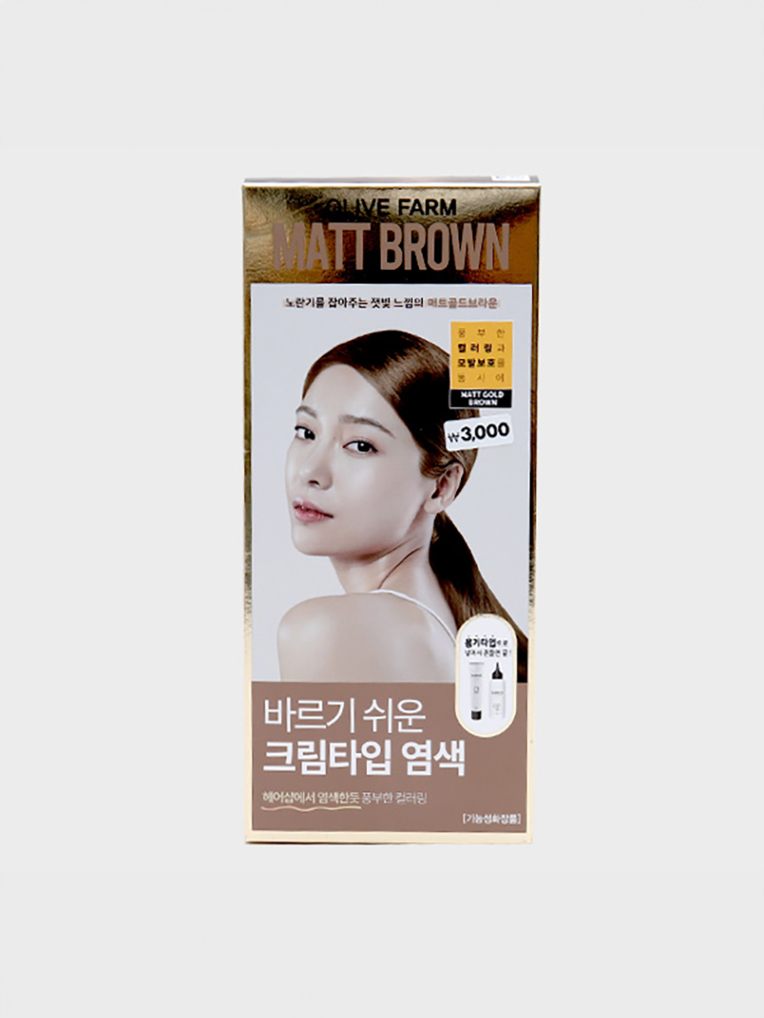올리브팜 헤어컬러크림(매트골드브라운)