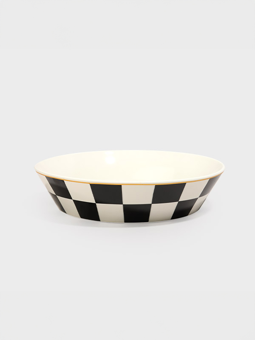 블랙 체크 골드라인 다용도 볼 21.8cm