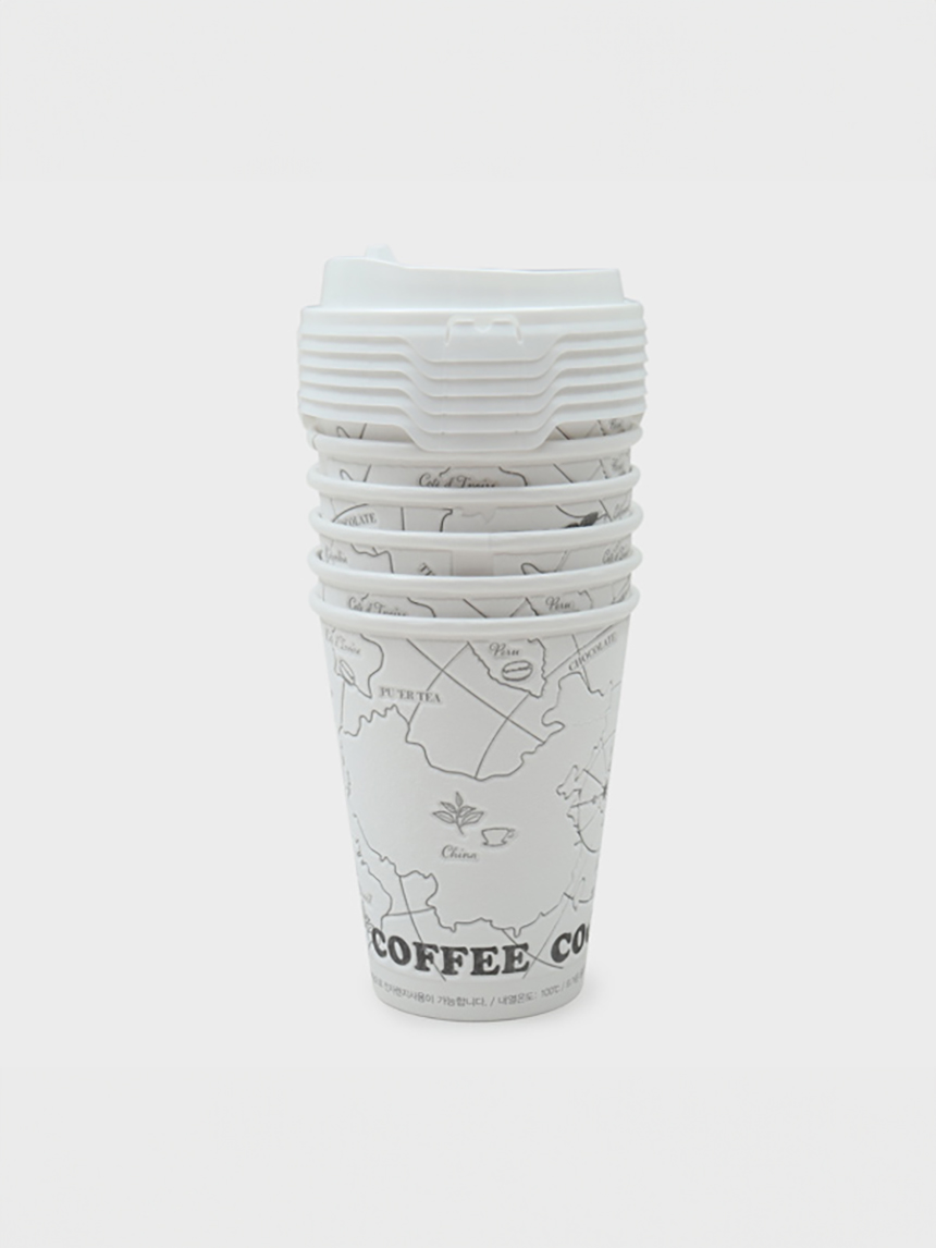 입체발포컵뚜껑세트(6 개입)(약360 ml)