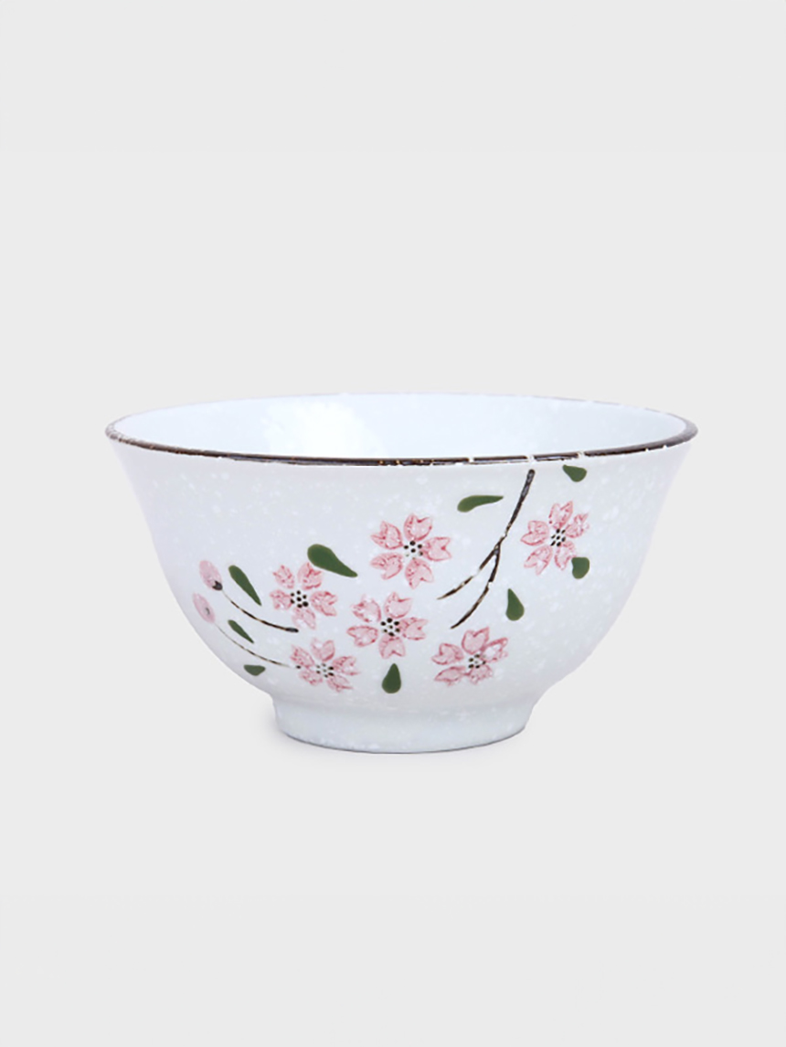 벚꽃무늬와풍공기(약11.5 cm)