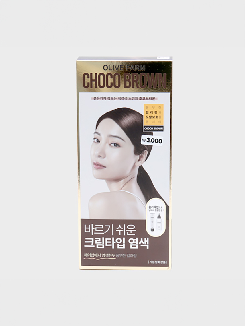올리브팜 헤어컬러크림(초코브라운)