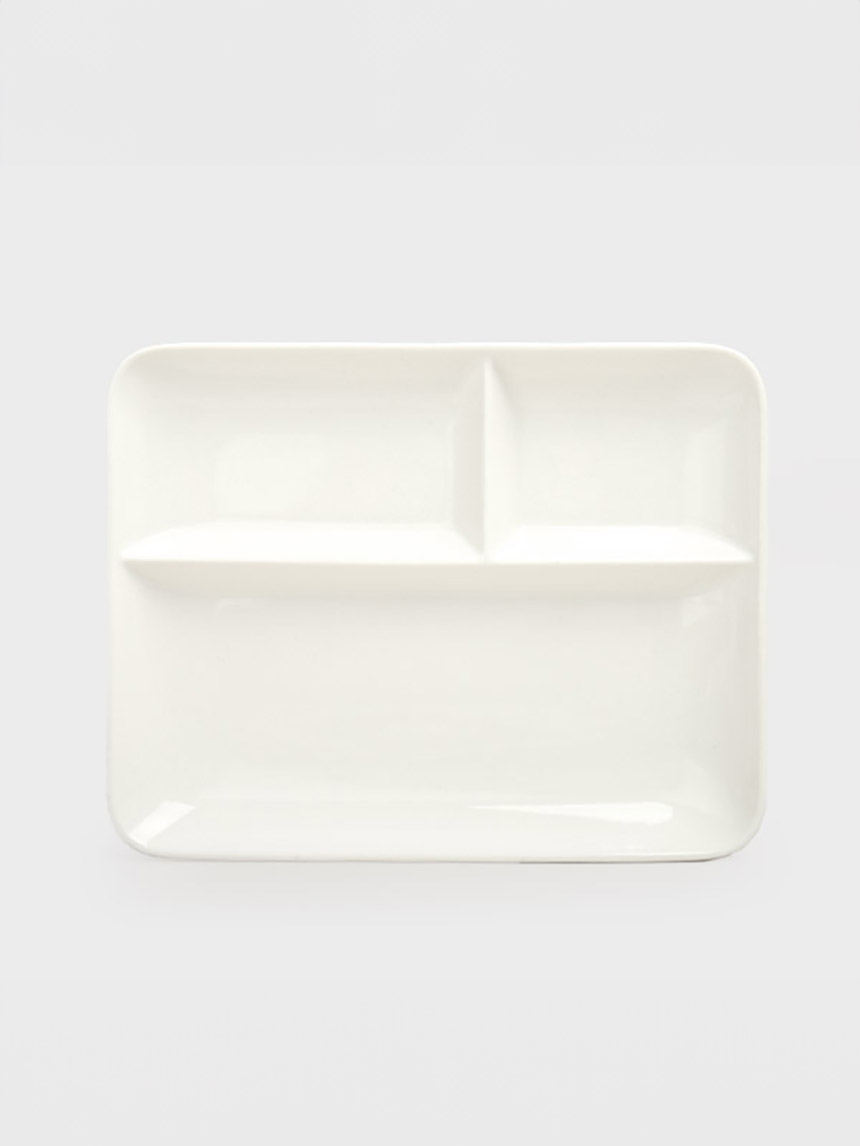 화이트 3칸 접시 24cm