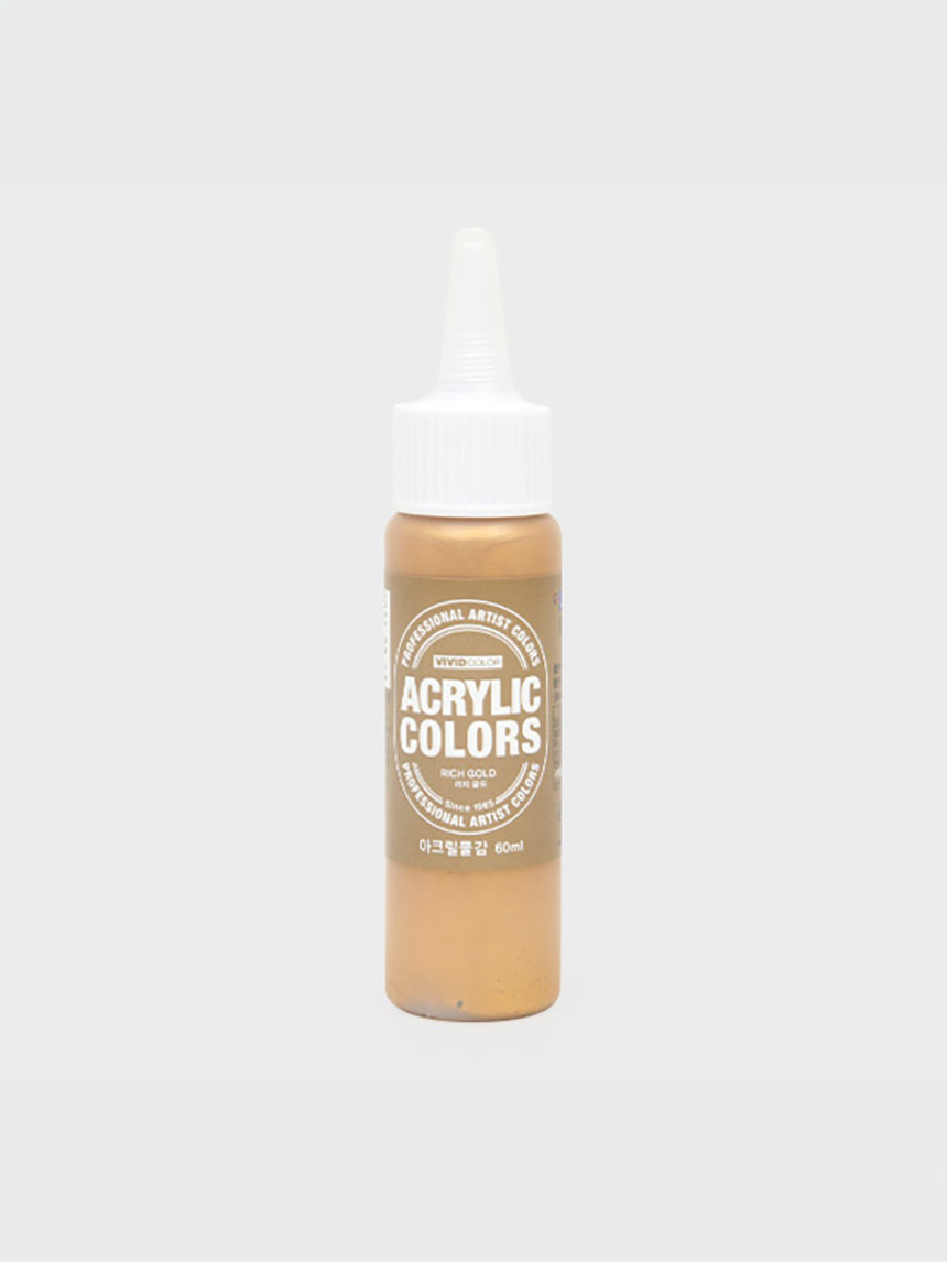 종이나라 비비드칼라 아크릴물감 60ml 리치골드