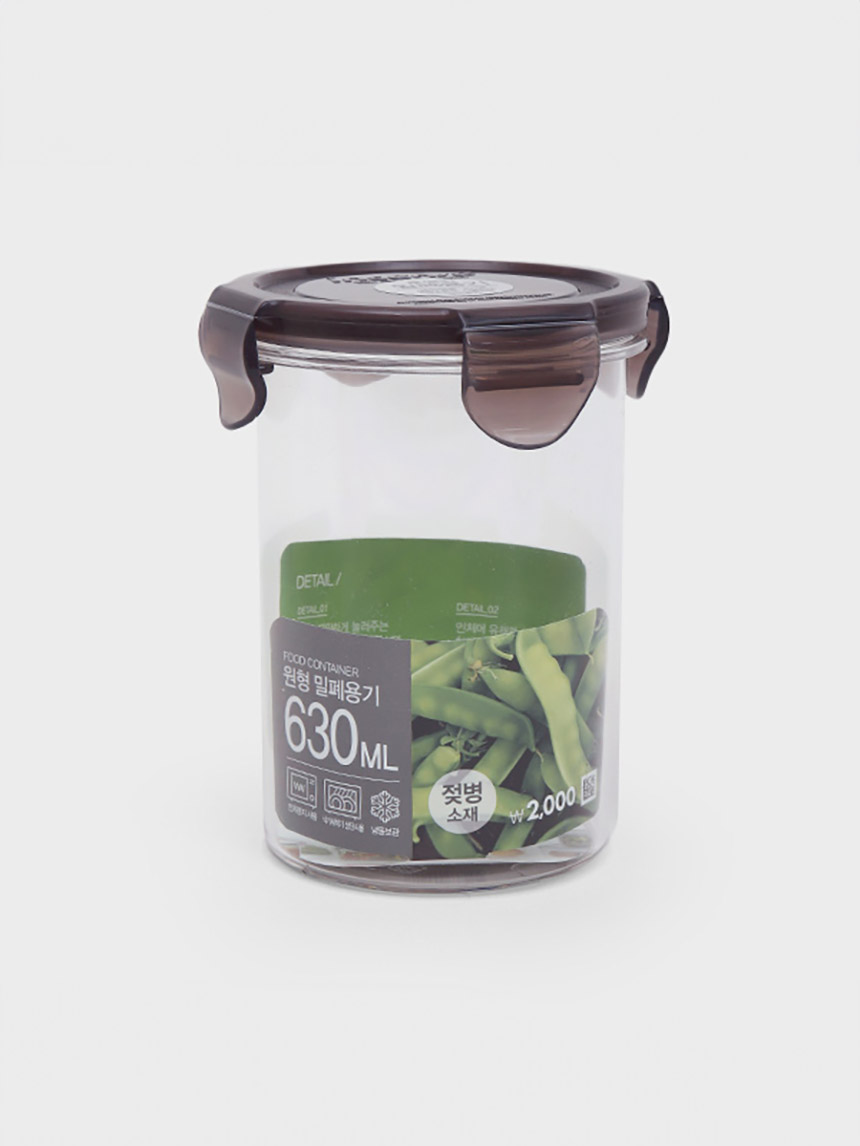 인센스 프리미엄 원형 밀폐용기 2호 630ml