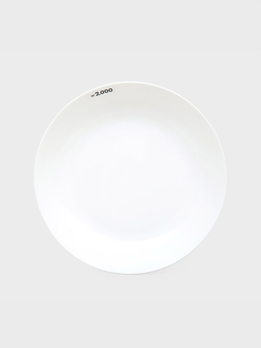 순 화이트 깊은 원형 접시 20cm