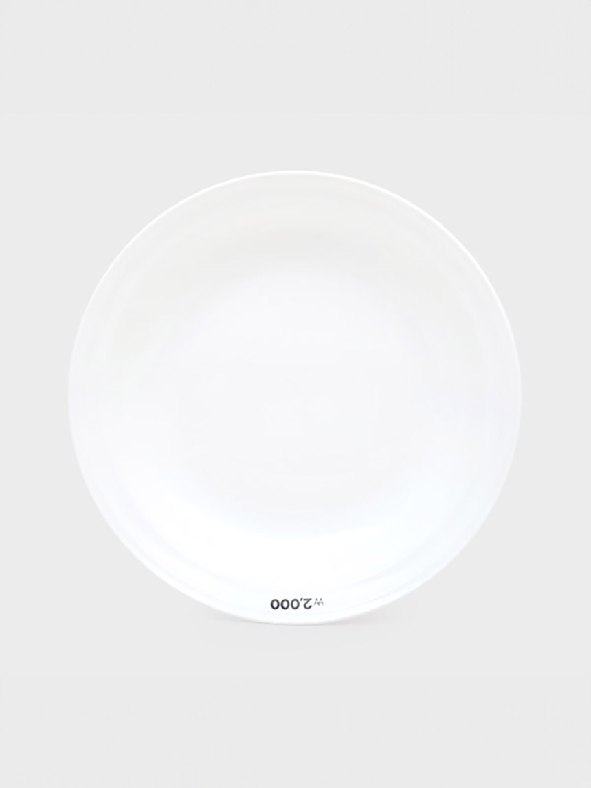 순 화이트 테두리포인트 원형 접시 20.5cm