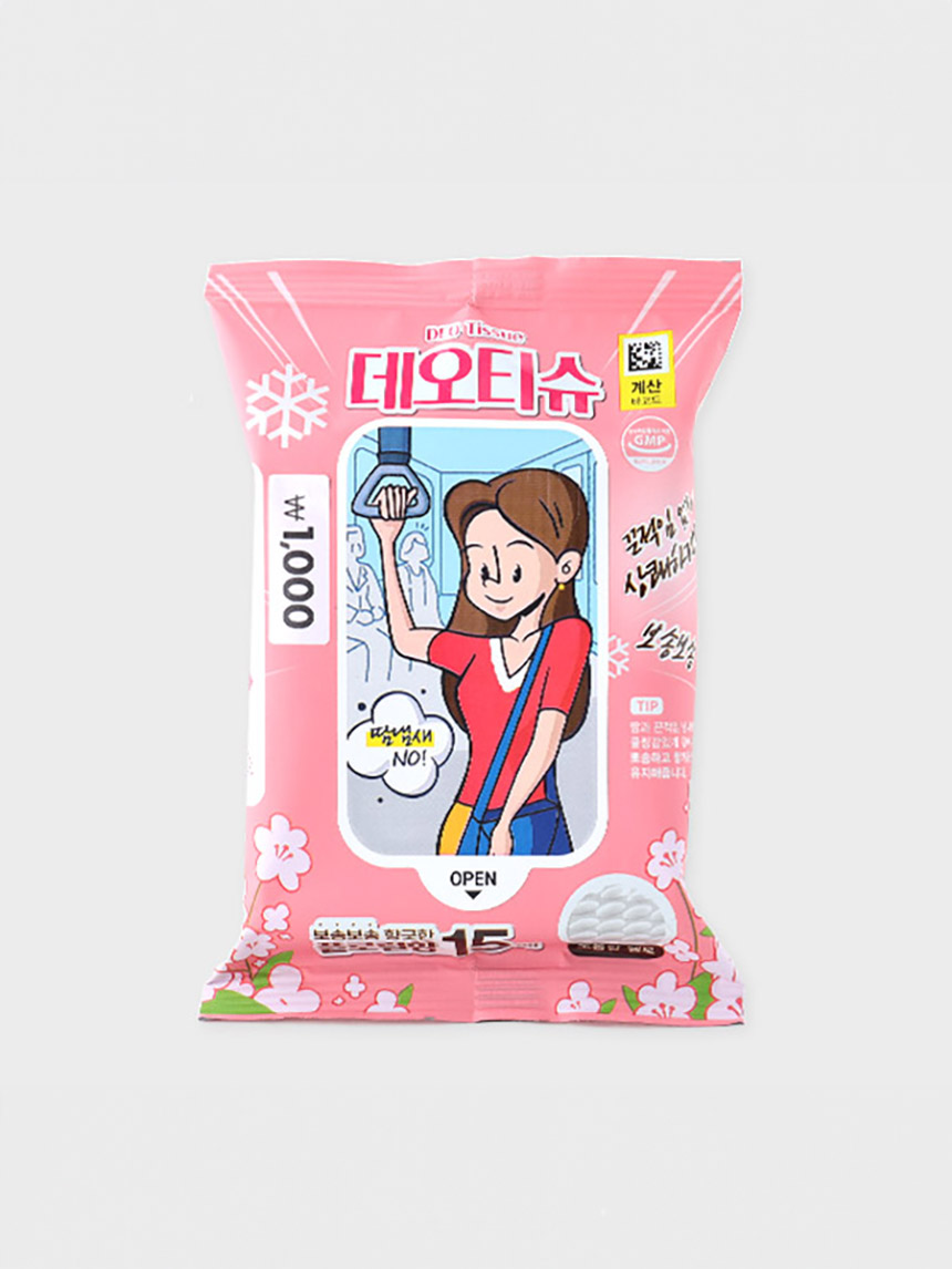 쿨링 퍼퓸 데오 티슈 15매(플로럴향)