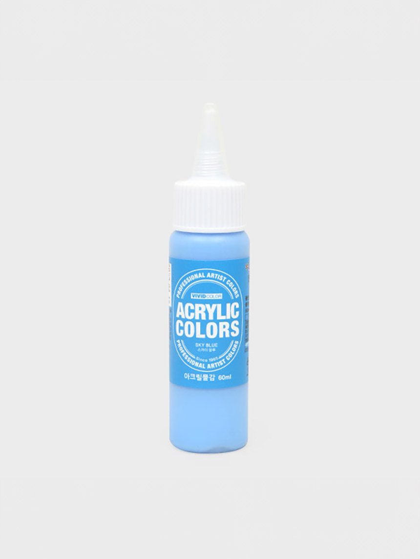 종이나라 비비드칼라 아크릴물감 60ml 스카이블루