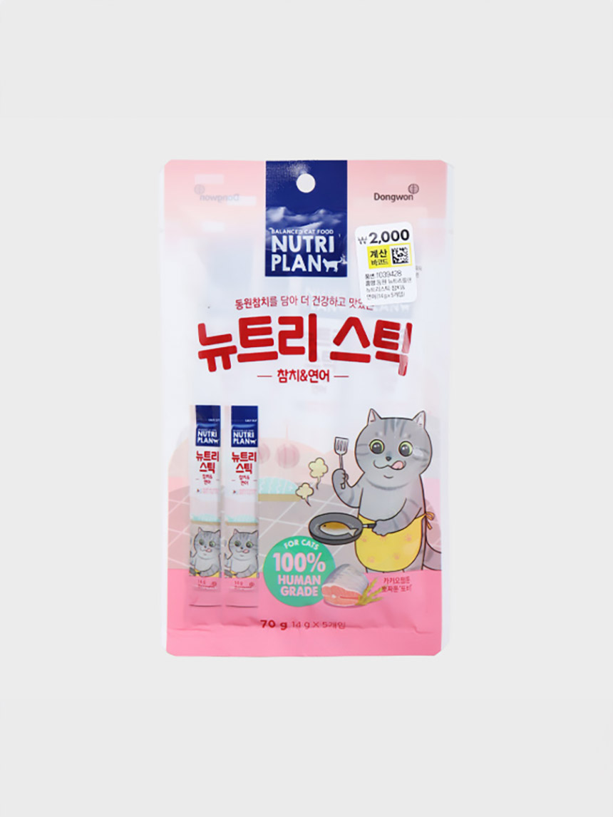 [Pet] Dongwon Nutriplan Nutristick тунец и лосось 14 г 5 шт.
