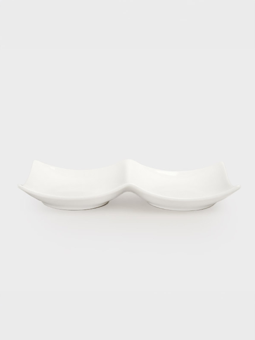 화이트 2절 접시 19.5cm