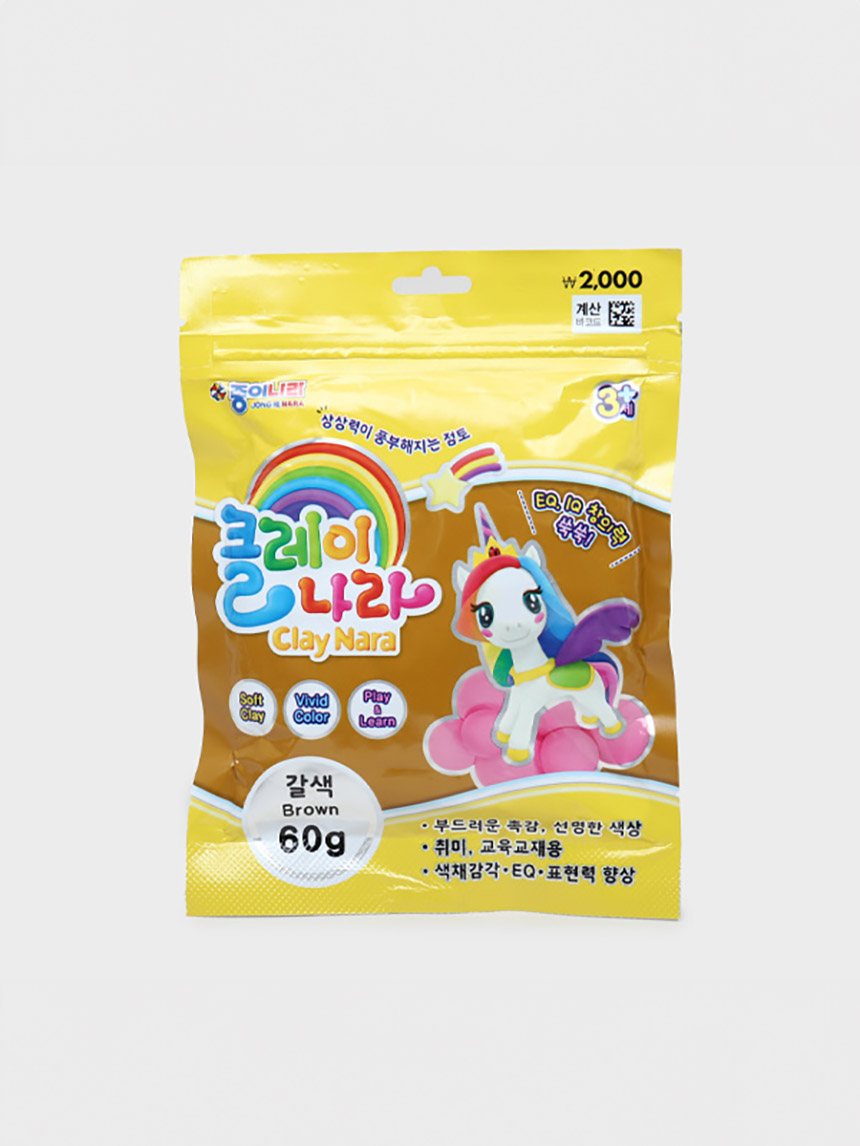 클레이나라 60 g 갈색 (종이나라)